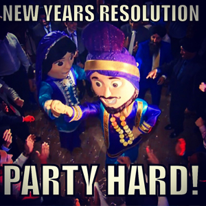 Bhangra Mascots Meme - New Years Resolution