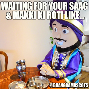 Bhangra Mascots Meme - Saag & Roti
